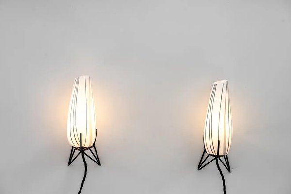 Wall Lamps with Original Glass Shades, Vienna, 1960s, Set of 2-SPD-1326281