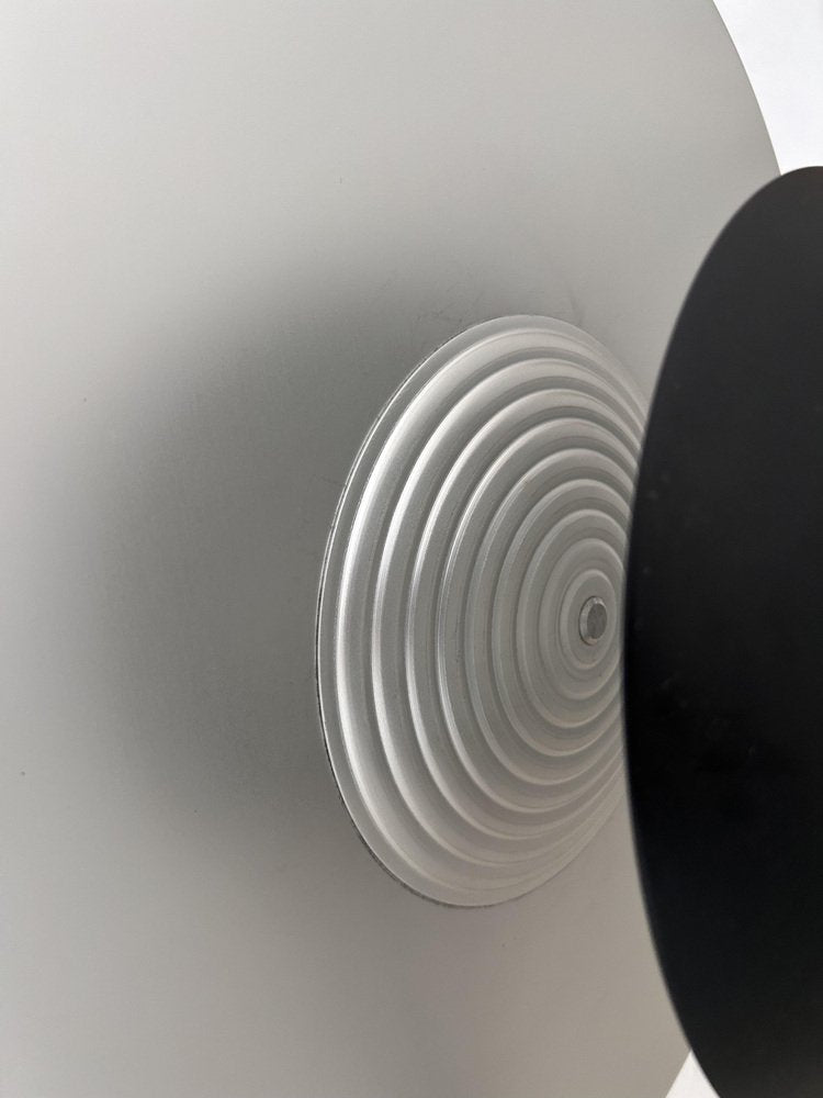 Wall Light in Aluminum and Sandblasted Glass, Italy, 1980s