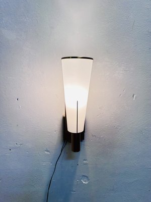 Wall Light in Brass and Opaline, 1950s-NUO-2043381