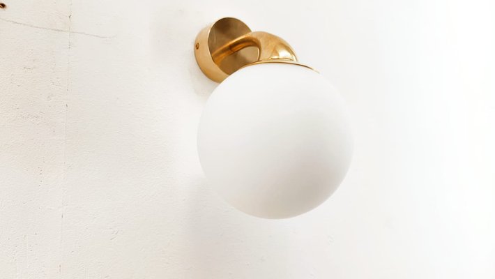 Wall Light in Glass & Brass-QLH-1336614