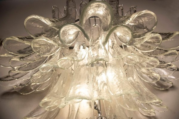 Wall Light in Transparent Glass Petals from Venini, 1970s-XDW-1759753