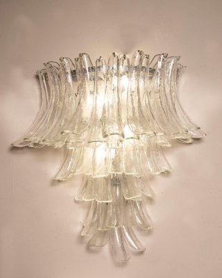 Wall Light in Transparent Glass Petals from Venini, 1970s-XDW-1759753