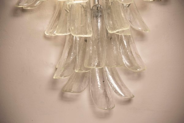 Wall Light in Transparent Glass Petals from Venini, 1970s-XDW-1759753