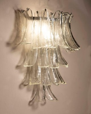 Wall Light in Transparent Glass Petals from Venini, 1970s-XDW-1759750