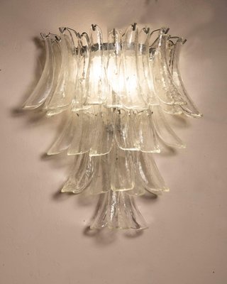 Wall Light in Transparent Glass Petals from Venini, 1970s-XDW-1759750