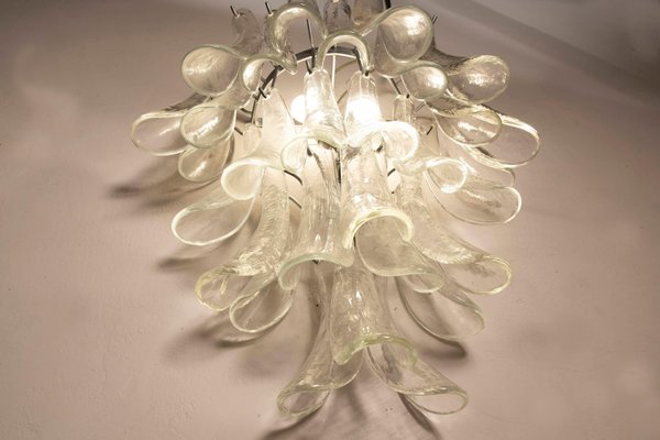 Wall Light in Transparent Glass Petals from Venini, 1970s-XDW-1759750