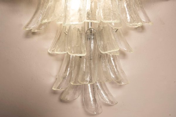 Wall Light in Transparent Glass Petals from Venini, 1970s-XDW-1759753