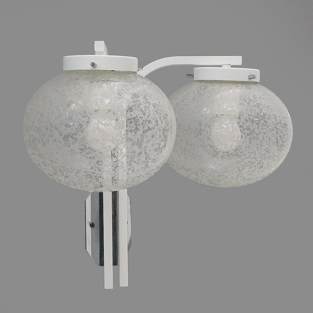 Wall Light with Double Glass Diffuser from Stilnovo, 1960s