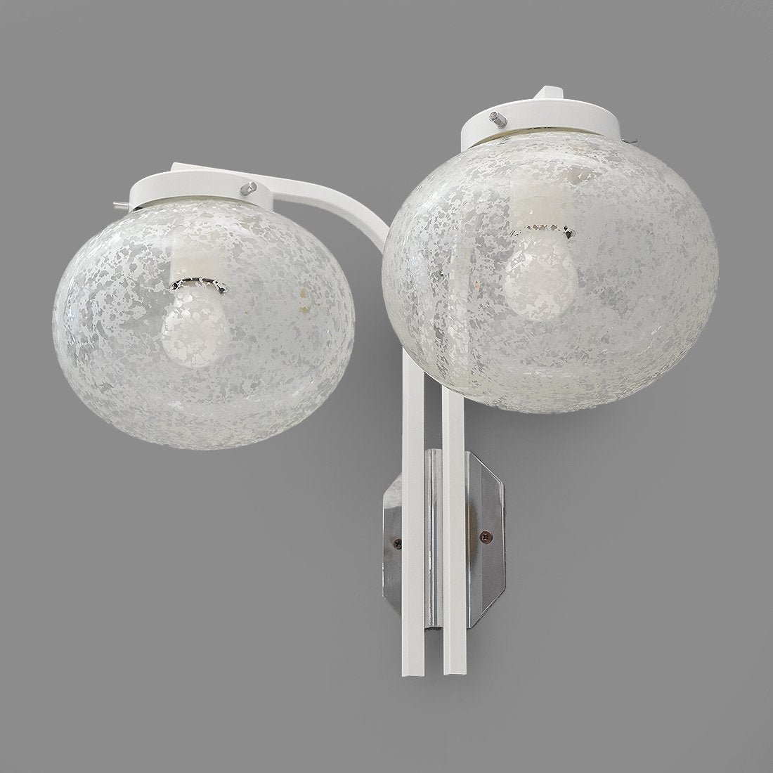 Wall Light with Double Glass Diffuser from Stilnovo, 1960s