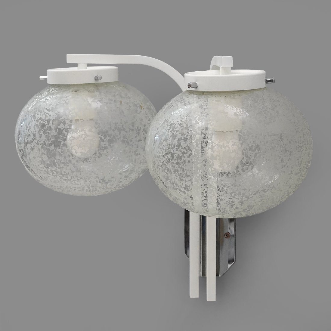 Wall Light with Double Glass Diffuser from Stilnovo, 1960s