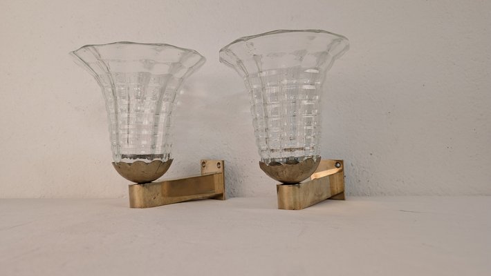 Wall Lights by Barovier, 1940s, Set of 2-JGB-2042900