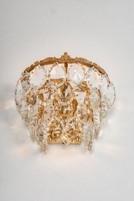 Wall Lights in Brass and Crystal Glass from Bakalowits, Austria, 1960s-UGR-1085285