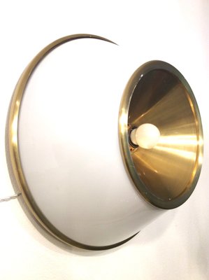 Wall Lights in Glass and Brass in the style of Luigi Caccia Dominioni, 1960s, Set of 3-QZG-1787420