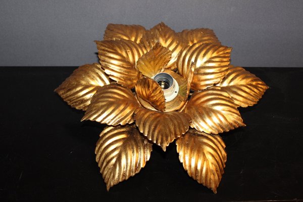 Wall Lights in Golden Metal, 1980, Set of 2-BCR-1326188