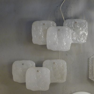 Wall Lights in Icicle Glass by J. T. Kalmar for Kalmar Franken KG, 1960s, Set of 2-VRE-681475