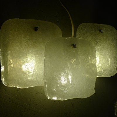 Wall Lights in Icicle Glass by J. T. Kalmar for Kalmar Franken KG, 1960s, Set of 2-VRE-681475