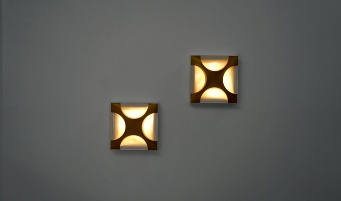 Wall Lights in Metal by Rolf Krüger for Staff, 1968, Set of 2-IIE-1299801