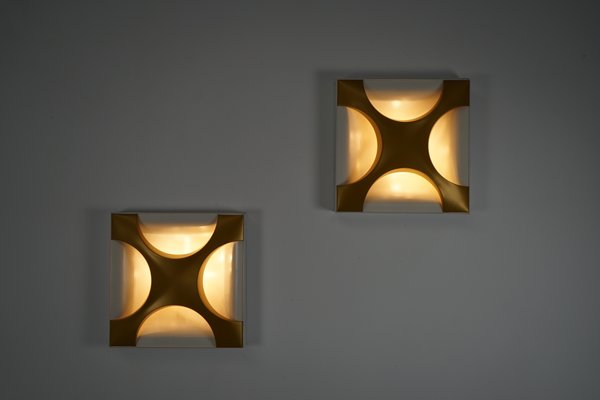 Wall Lights in Metal by Rolf Krüger for Staff, 1968, Set of 2-IIE-1299801