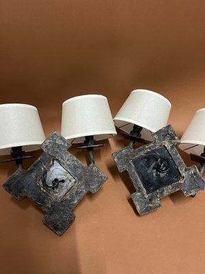 Wall Lights in Resin from Line Vautrin, France, 1960s, Set of 2-EK-1815692