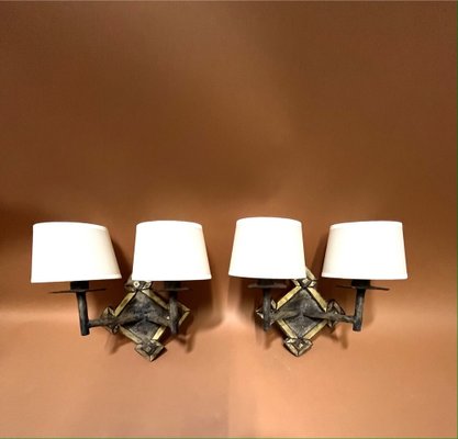 Wall Lights in Resin from Line Vautrin, France, 1960s, Set of 2-EK-1815692