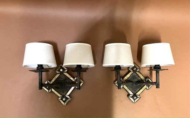 Wall Lights in Resin from Line Vautrin, France, 1960s, Set of 2-EK-1815692