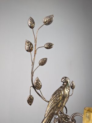 Wall Lights with Parrots and Leaves from Maison Baguès, 1950s, Set of 2-JJT-1820184