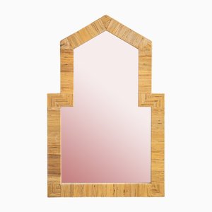 Wall Mirror in Bamboo and Rattan from Vivai del Sud, 1970s-FWM-1816079