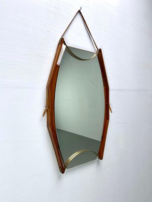 Wall Mirror in Walnut, Brass and Glass by Ico & Luisa Parisi, Italy, 1950s-ITV-2026671