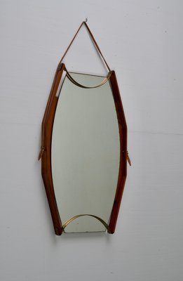 Wall Mirror in Walnut, Brass and Glass by Ico & Luisa Parisi, Italy, 1950s-ITV-2026671