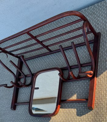 Wall Mounted Coat Rack with Mirror from Fischel, 1900s-WZZ-1794196