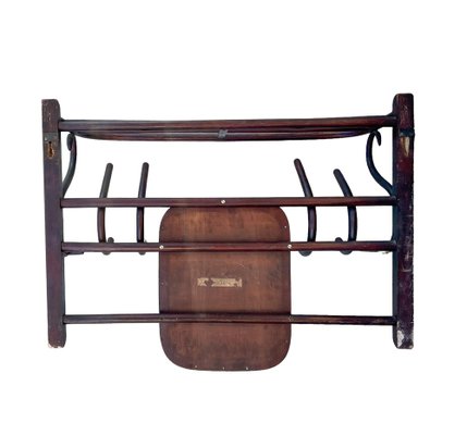 Wall Mounted Coat Rack with Mirror from Fischel, 1900s-WZZ-1794196