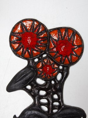 Wall Mounted Fat Lava Flower Sculpture by Paul Vermeire for Perignem, Belgium, 1969-KL-1763795