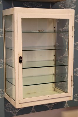 Wall-Mounted Medicine Cabinet in Sheet Metal and Glass-BPJ-1309854