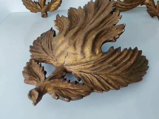 Wall or Altarpiece Vine Leaves, Set of 3-JJT-1100706