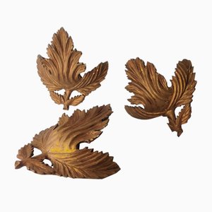 Wall or Altarpiece Vine Leaves, Set of 3-JJT-1100706