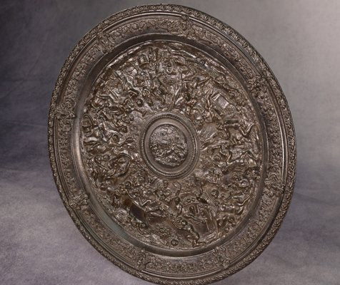 Wall Plate in Cast Steel with Bronze Patina, 19th Century-NEN-2034906