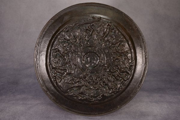 Wall Plate in Cast Steel with Bronze Patina, 19th Century-NEN-2034906