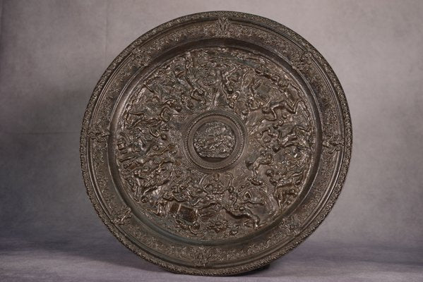 Wall Plate in Cast Steel with Bronze Patina, 19th Century-NEN-2034906