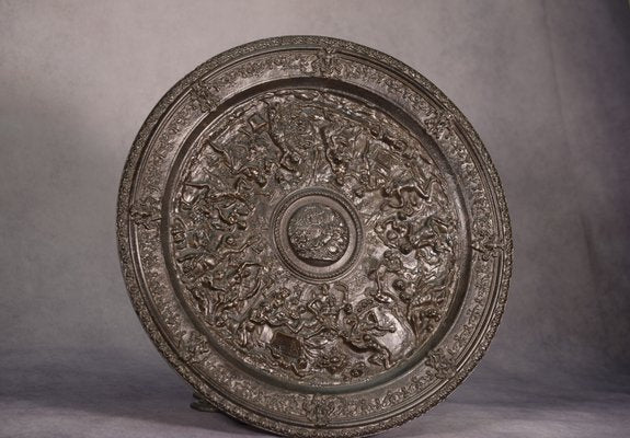 Wall Plate in Cast Steel with Bronze Patina, 19th Century-NEN-2034906