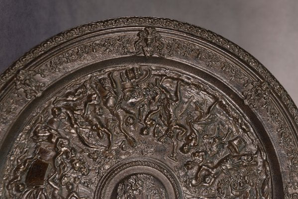 Wall Plate in Cast Steel with Bronze Patina, 19th Century-NEN-2034906