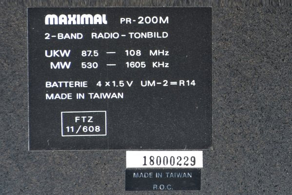 Wall Radio - Model Maximal Pr 200 M - Taiwan - 1980s-LOB-870046