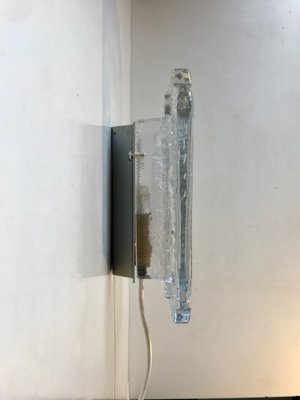 Wall Sconce in Ice Glass from Orrefors, 1970s-LCR-925986