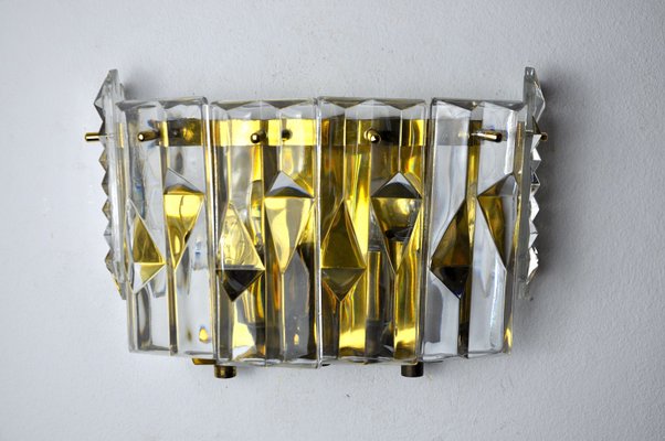 Wall Sconce with 6 Crystals from Kinkeldey, Germany, 1970s-EJE-960638