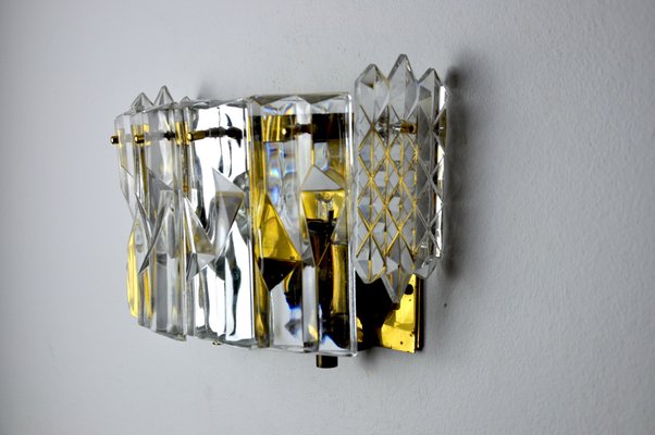 Wall Sconce with 6 Crystals from Kinkeldey, Germany, 1970s-EJE-960638