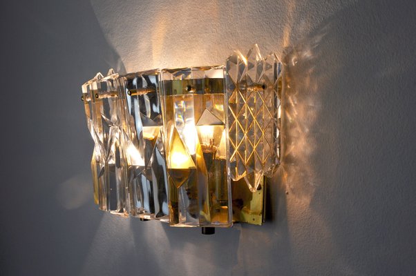 Wall Sconce with 6 Crystals from Kinkeldey, Germany, 1970s-EJE-960638