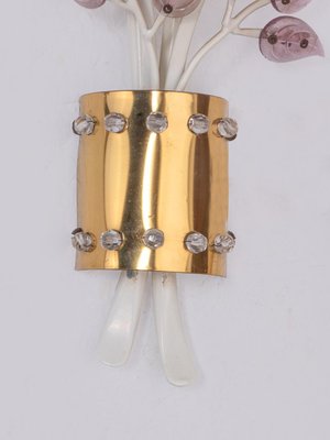 Wall Sconce with Crystal Flowers-DEK-1101315