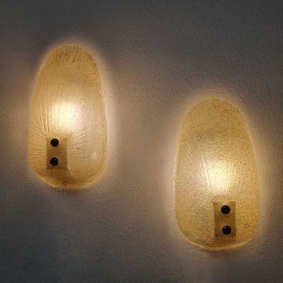 Wall Sconces by Amber Graniglia attributed to Mazzega, Italy, 1960s Set of 2-PUG-1778133