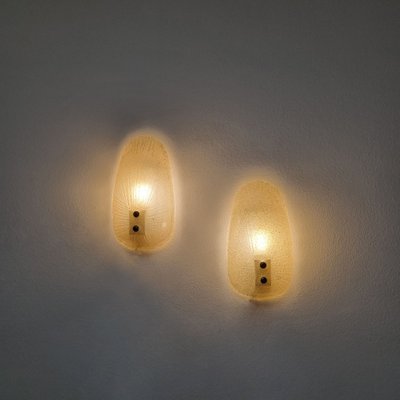 Wall Sconces by Amber Graniglia attributed to Mazzega, Italy, 1960s Set of 2-PUG-1778133