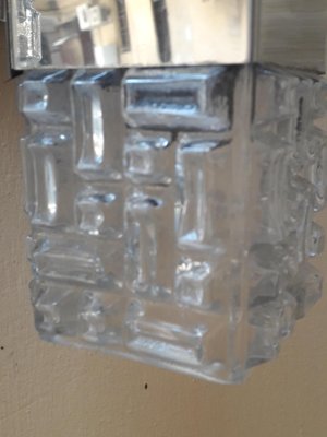 Wall Sconces in Glass, 1970s, Set of 3-AKA-1344216