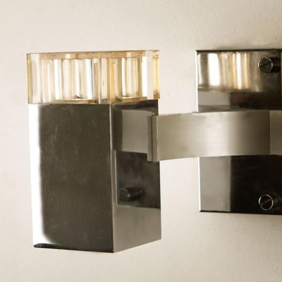 Wall Sconces in Metric Chrome by Gaetano Sciolari, 1960s, Set of 2-VDW-1330974